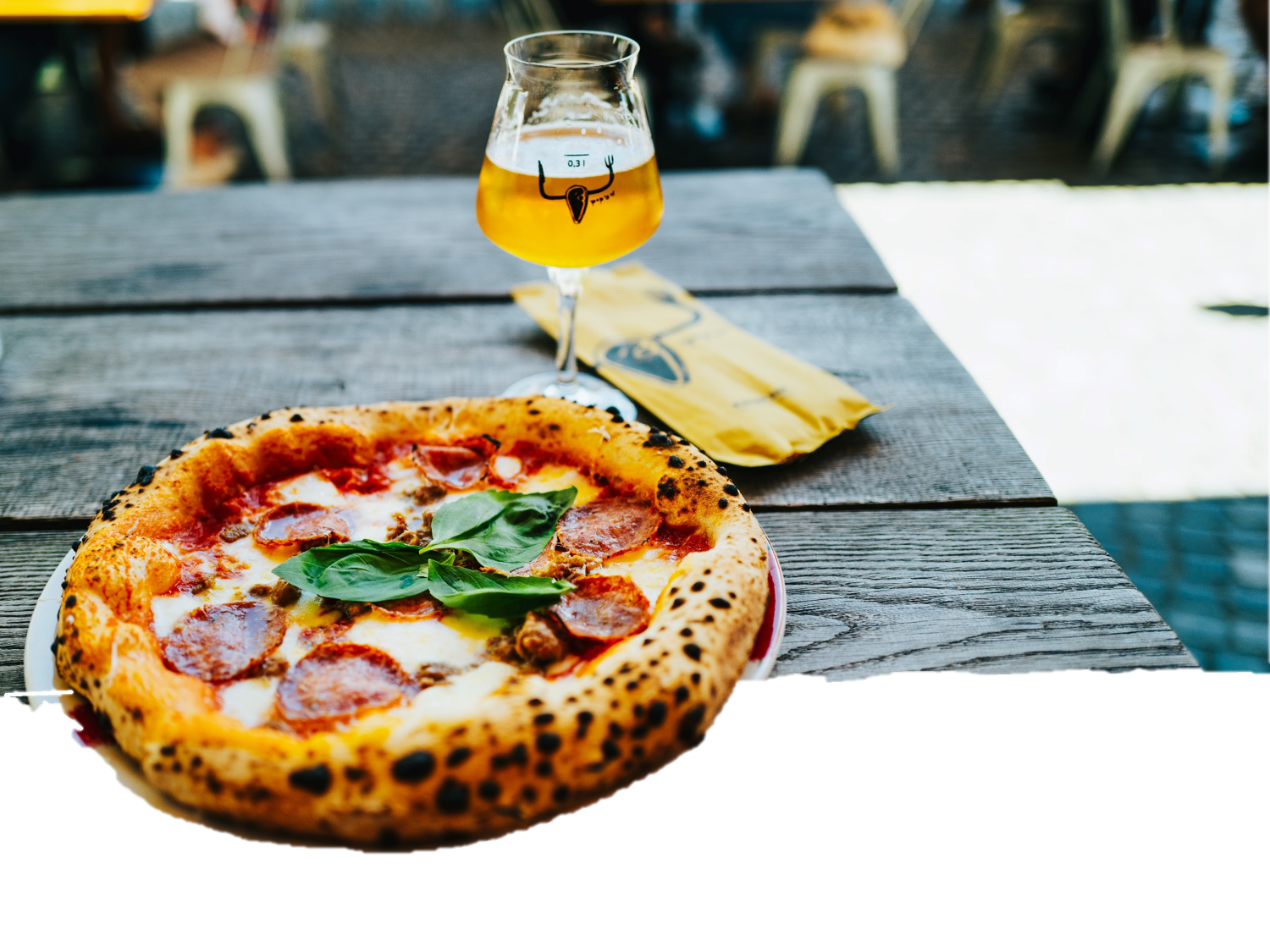biere pizza Contour